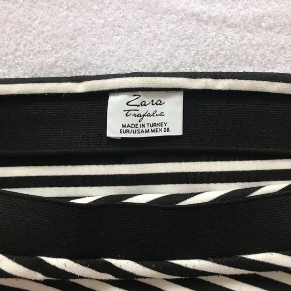 Zara Trafaluc Bodycon Skirt Size 28 Black and White - Picture 3 of 8